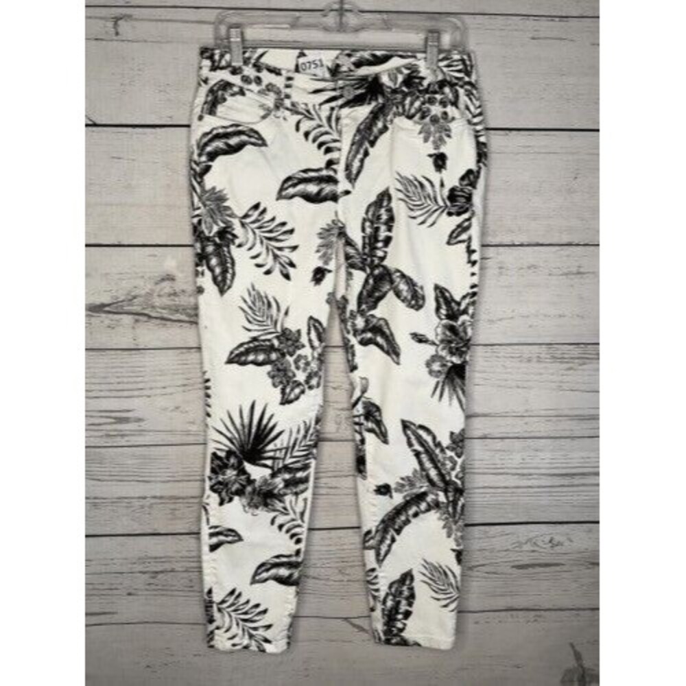 Tommy Bahama Skinny Ankle Moda Moderna Jeans Pants Women Size 28X28 Tropical